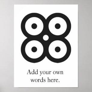 Póster MATE MASIE   símbolo de sabiduría, prudencia del c