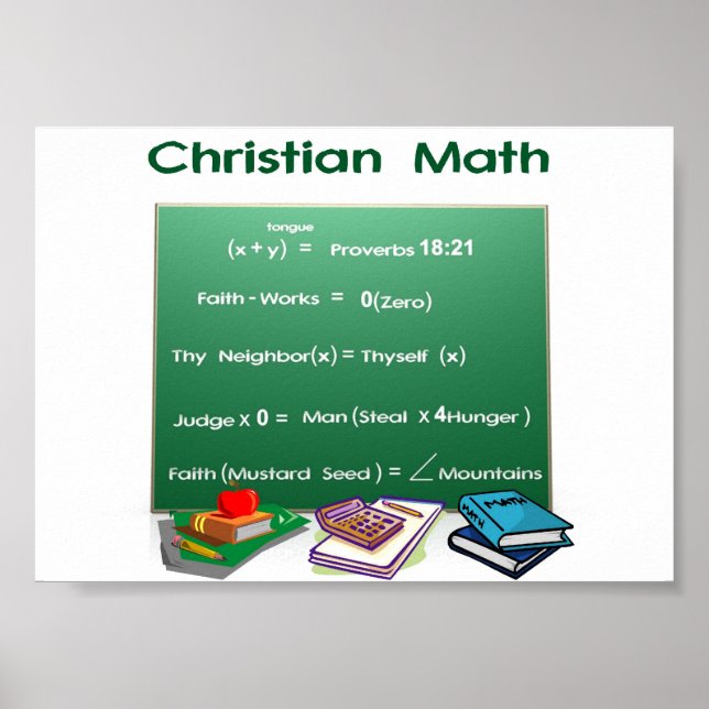 Póster Matemática de la Biblia (Frente)