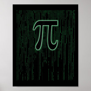 Póster Matemática De Símbolo Pi Número 3.14 Inspirado En 