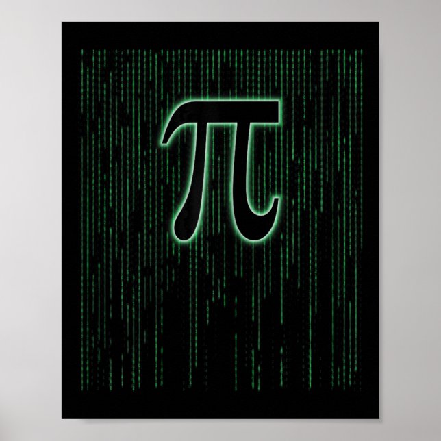 Póster Matemática De Símbolo Pi Número 3.14 Inspirado En  (Frente)