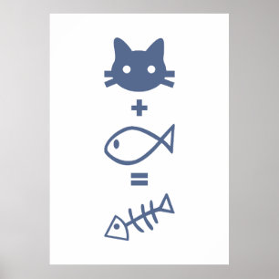 Póster Matemática del gato