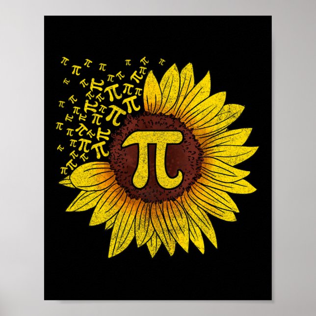 Póster Matemática del girasol Nerd Teacher Shirt (Frente)