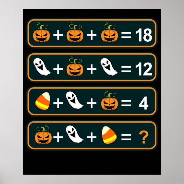 Póster Matemática ecuación matemática estudiante (Frente)