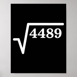 Póster Matemáticas 4489, Chiste matemático de cuadrado pe