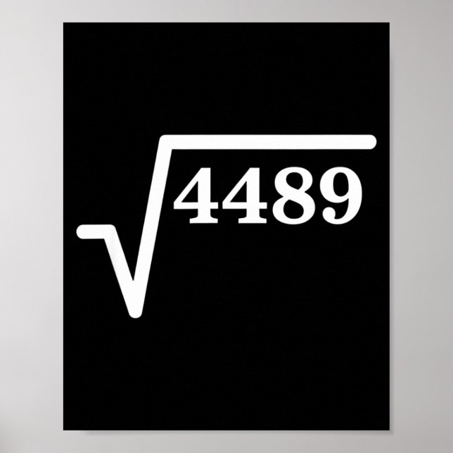 Póster Matemáticas 4489, Chiste matemático de cuadrado pe (Frente)
