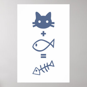 Póster Matemáticas de gatos