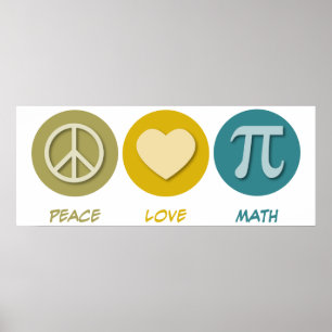 Póster Matemáticas del amor de la paz