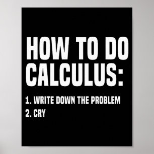 Póster Matemáticas Divertidas Cómo Hacer Cálculo Álgebra