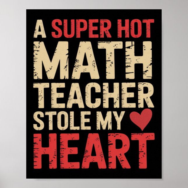 Póster Matemáticas Divertidas Una Profesora de Matemática (Frente)