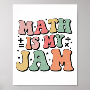 Póster Matemáticas geniales es mi jamón primer día de reg