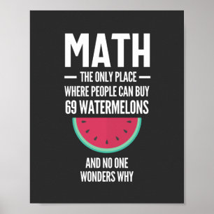 Póster Matemáticas. Gracioso regalo de cita de sarcasmo m