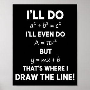 Póster Matemáticas Humor Divertido De Matemáticas - Haré