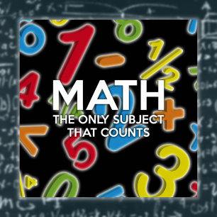 Póster Matemáticas modernas La única materia que cuenta c