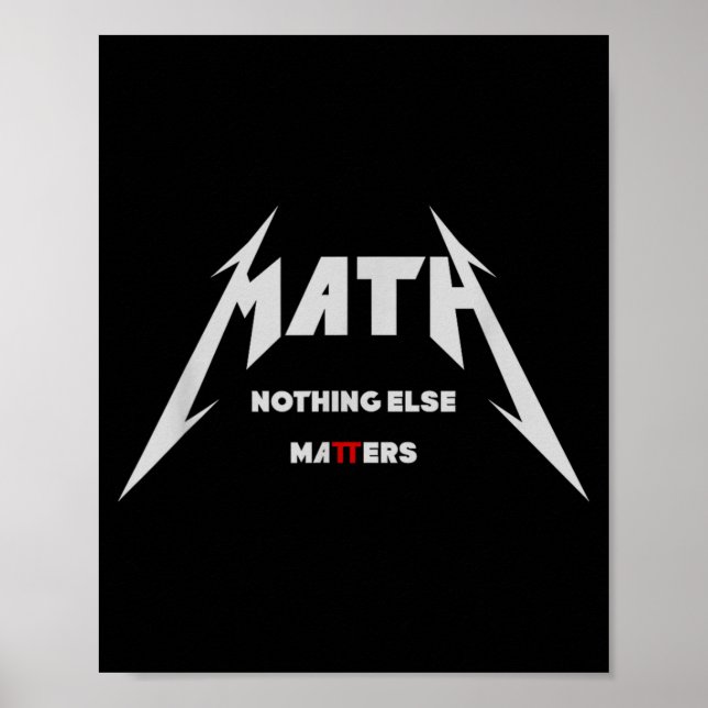 Póster Matemáticas - Nada Más _ Edgy Divertido Matemática (Frente)