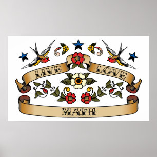 Póster Matemáticas viva del amor