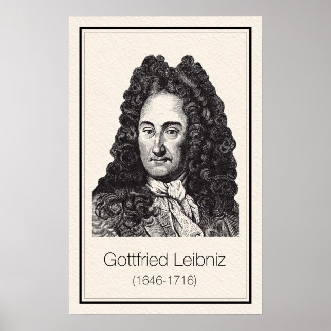 Póster Matemáticos de Leibniz (Frente)