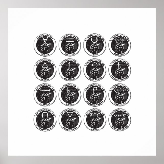 Póster Matemáticos para todos, etc Poster (Frente)