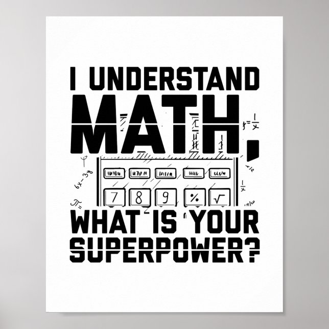 Póster Matematista | Idea del regalo de los estudiantes d (Frente)