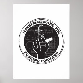 Póster Matematistas para presionar al Poster hacia adelan