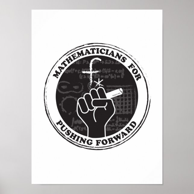 Póster Matematistas para presionar al Poster hacia adelan (Frente)