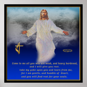 Póster Mateo 11:28 poster