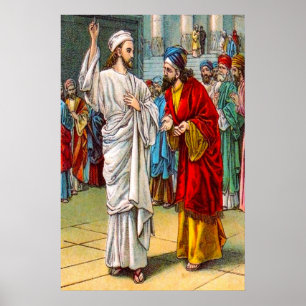 Póster Mateo 22:18-22 se maravillan con su poster