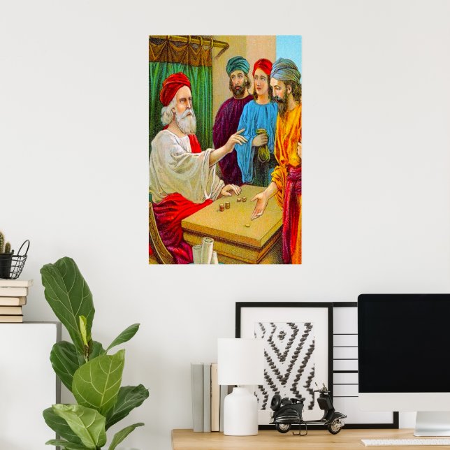 Póster Mateo 25:14-30 Parable del poster de Talentos (Oficina en casa)