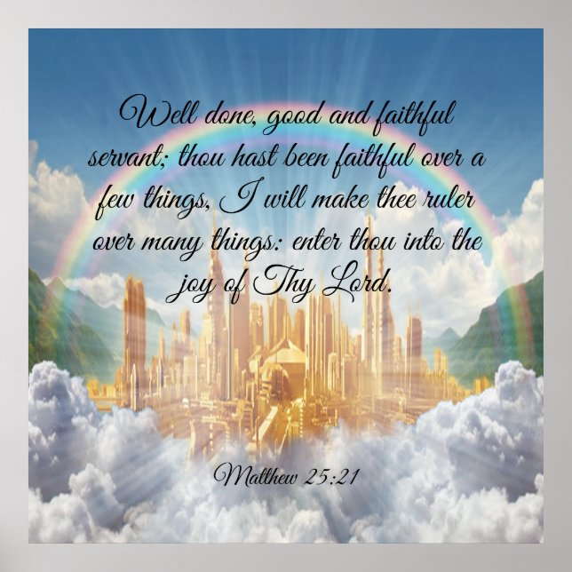 Póster Mateo 25:21 (Frente)