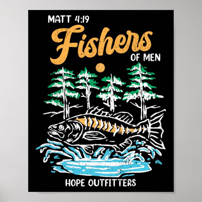 Póster Mateo 419 Pescadores De Padres Pesqueros Cristiano (Frente)