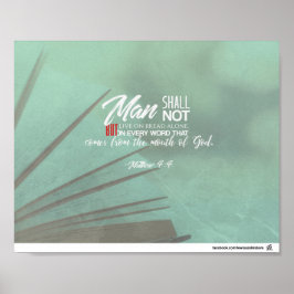 Póster Mateo 4:4 - El hombre vivirá de palabra
