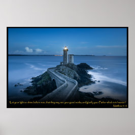 Póster Mateo 5:16 Biblia cristiana versus Poster