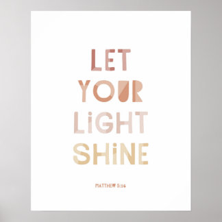 Póster Mateo 5:16 Deja Que Tu Luz Brille