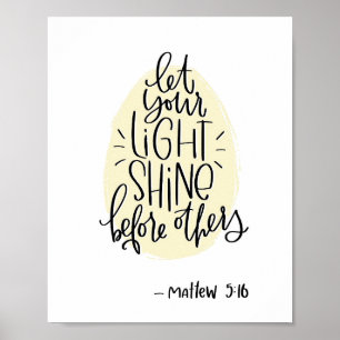 Póster Mateo 5:16 versículo de la Biblia