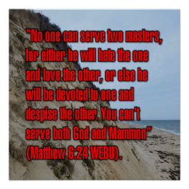 Póster Mateo 6:24 WEBU