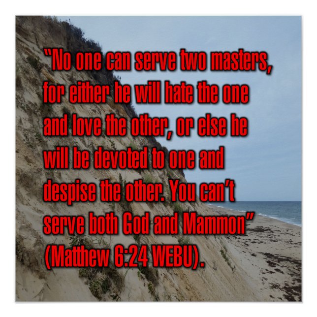 Póster Mateo 6:24 WEBU (Anverso)