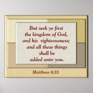 Póster Mateo 6:33