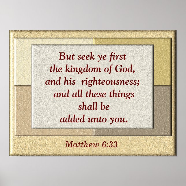 Póster Mateo 6:33 (Frente)