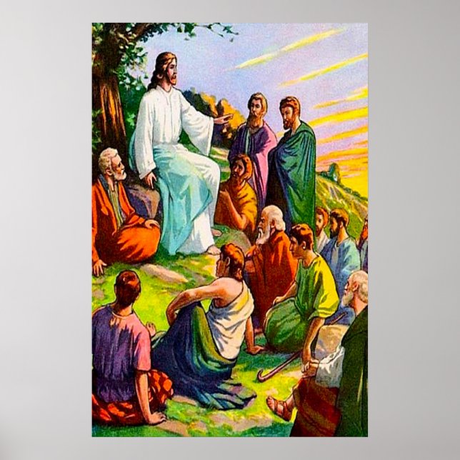 Póster Mateo 6 Jesús enseña a sus seguidores (Frente)