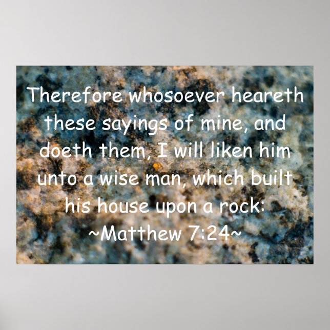Póster Mateo 7:24 (Frente)