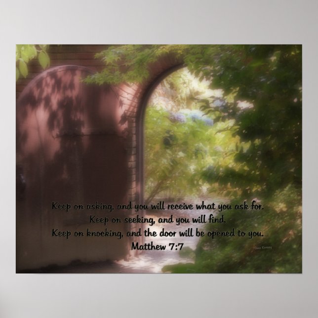 Póster Mateo 7:7 (Frente)