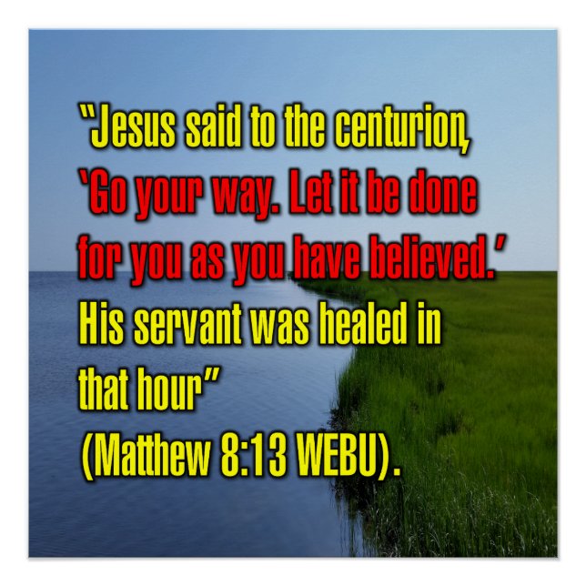 Póster Mateo 8:13 WEBU (Anverso)
