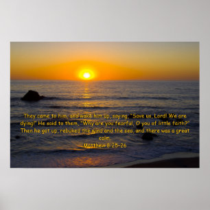 Póster Mateo 8:25-26