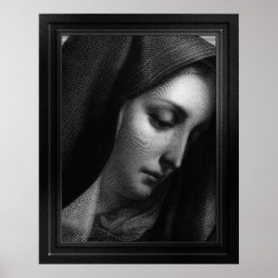 Póster Mater Dolorosa Engraving por Carlo Dolci