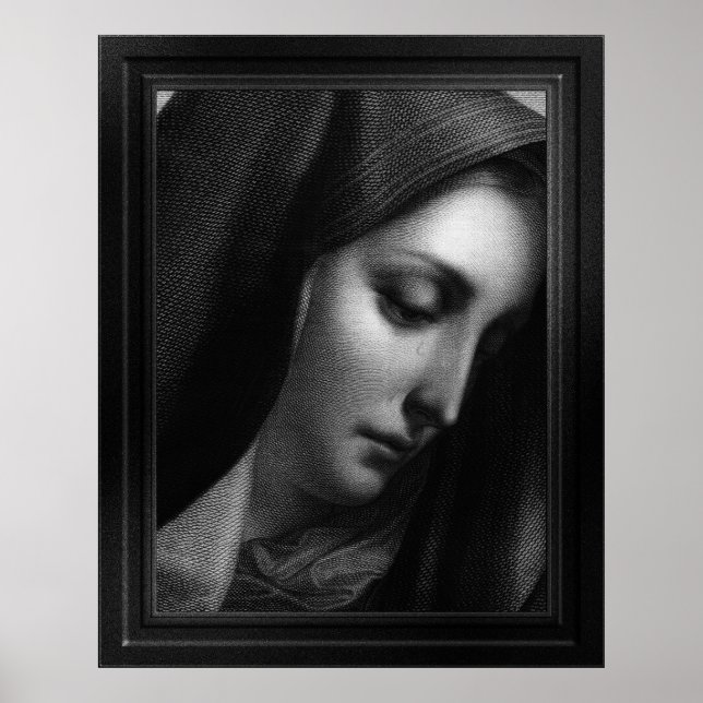 Póster Mater Dolorosa Engraving por Carlo Dolci (Frente)