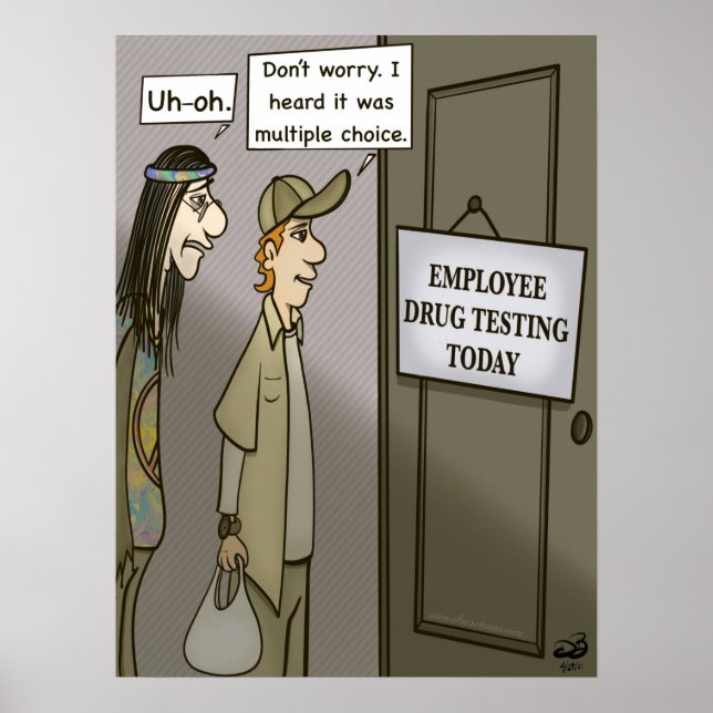 Póster Materia de Poster de valor de prueba de empleados (Frente)