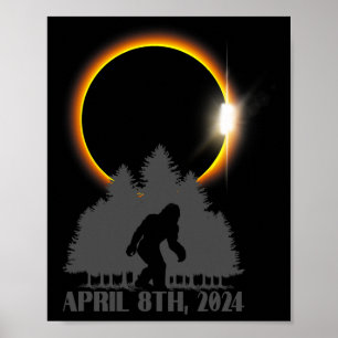Póster Material gráfico de eclipse solar total Sasquatch 