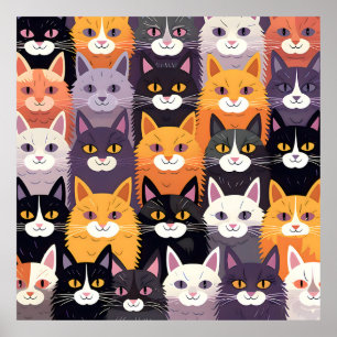 Póster Material gráfico vivo con amarillo, negro y blanco