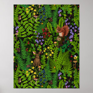 Póster Materiales y plantas de madera