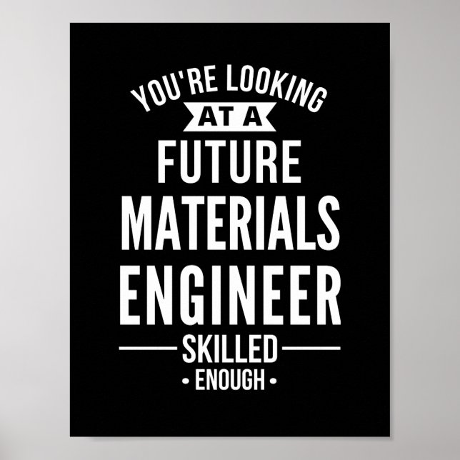 Póster materials engineer gift (Frente)
