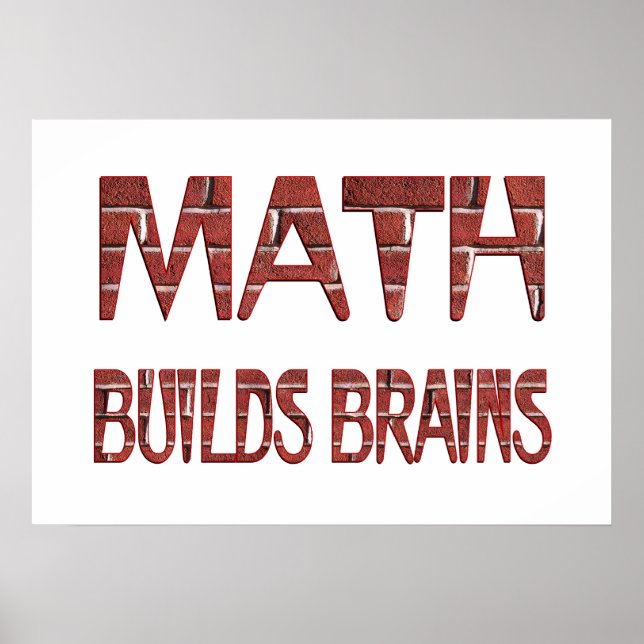 Póster Math Builds Brains (Frente)